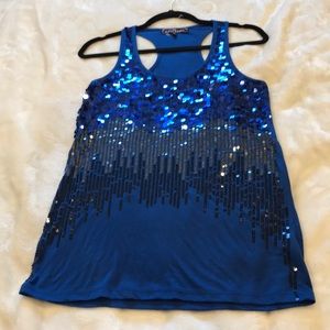 Almost Famos sequined front beautiful tank top